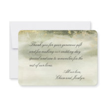 Gold & Sage Watercolor Wave Calligraphy Vielen Dan