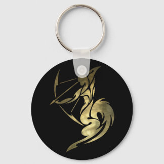 Gold Sagittarius Archer Schlüsselanhänger