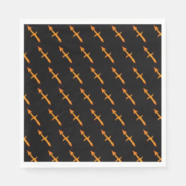 Gold Sagittarius Zodiac Astrologie Zeichen Custom Serviette (Vorderseite)