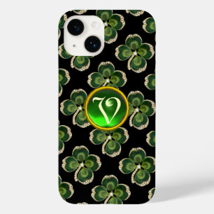 Gold Saint Patrick Kleeblatt Jewel mit Perlen Case-Mate iPhone 14 Hülle