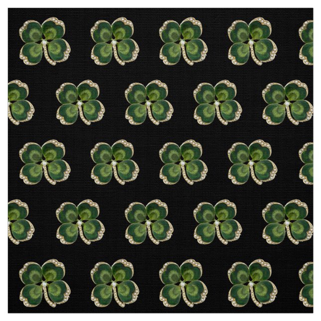 Gold Saint Patrick Kleeblatt Jewel mit Perlen Stoff (Muster)