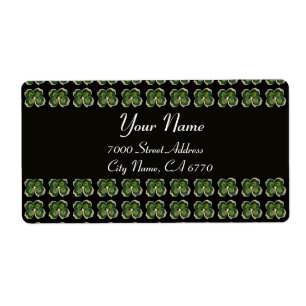 Gold Saint Patrick Kleeblatt Jewel und Pearls Blac