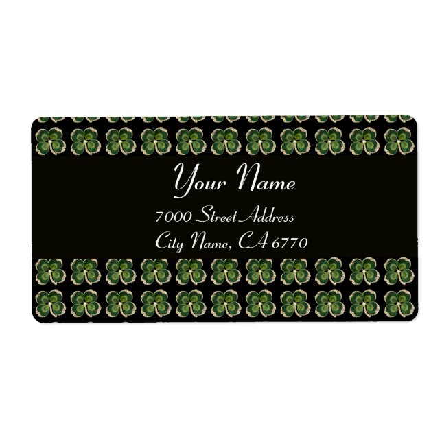 Gold Saint Patrick Kleeblatt Jewel und Pearls Blac (Vorne)