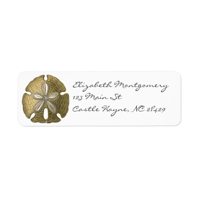 Gold Sand Dollar Labels (Vorne)