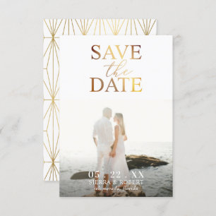 Gold Save the Date, das Mitteilung Wedding ist Einladung