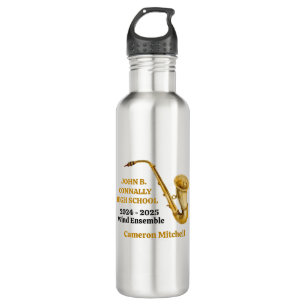 Gold Saxophone Player Personalisiert Band Edelstahlflasche