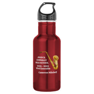 Gold Saxophone Player Personalisiert Band Edelstahlflasche