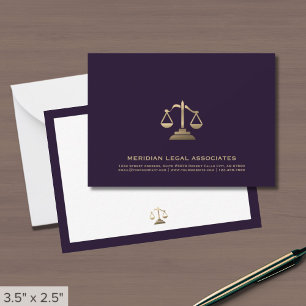 Gold Scale Luxe Legal Note Card Mitteilungskarte