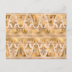 Gold Schimmer Art Deco Postkarte