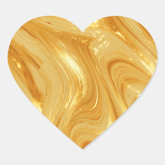 Gold schimmer Herz-Aufkleber (Vorderseite)