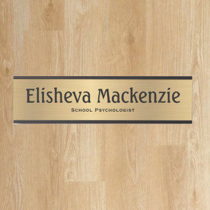 Gold School Psych Office Türschild Plakat