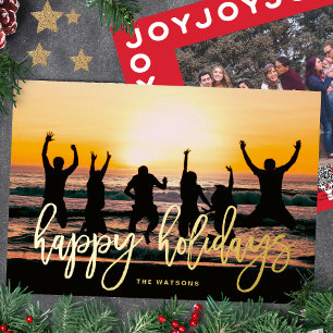 GOLD Schrift Frohe Feiertage Weihnachten