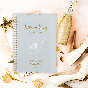 Gold Schrift Future Mrs. Blush Blau Planer