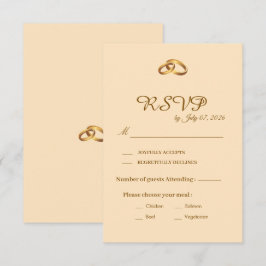 Gold Schrift Hochzeit-RSVP-Karte RSVP Karte