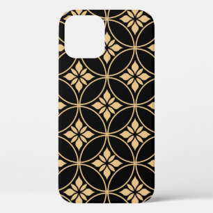 Gold & Schwarz: Abstrakte florale Vintage Case-Mate iPhone Hülle