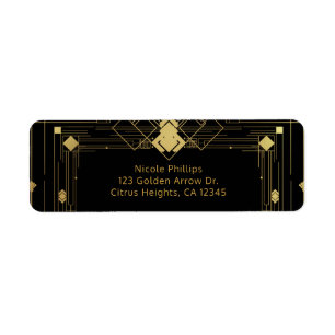 Gold & Schwarz Art Deco Gatsby Rasende 20er Elegan