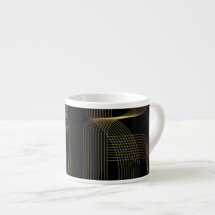 Gold, Schwarz, elegant, cool, einzigartig trendige Espressotasse