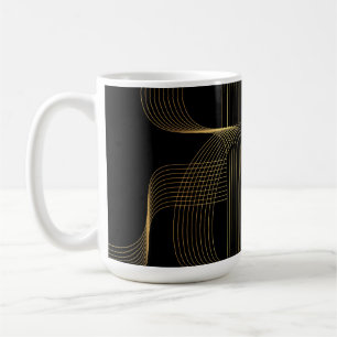 Gold, Schwarz, elegant, cool, einzigartig trendige Kaffeetasse