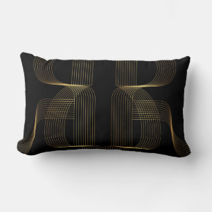 Gold, Schwarz, elegant, cool, einzigartig trendige Lendenkissen