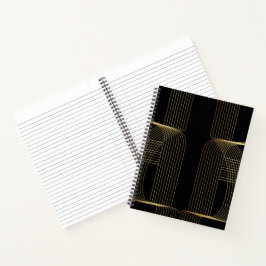 Gold, Schwarz, elegant, cool, einzigartig trendige Notizbuch