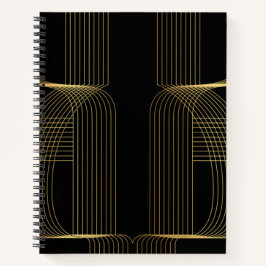 Gold, Schwarz, elegant, cool, einzigartig trendige Notizbuch