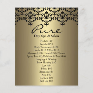Gold & Schwarz Eleganter Damast Flyer