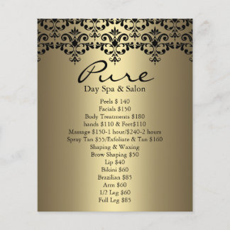 Gold & Schwarz Eleganter Damast Flyer