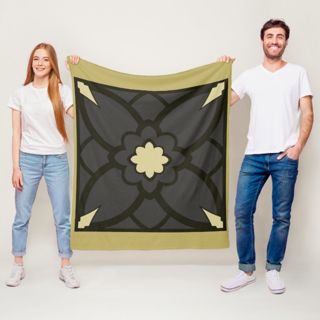 Gold Schwarz Fleecedecke (Beispiel)