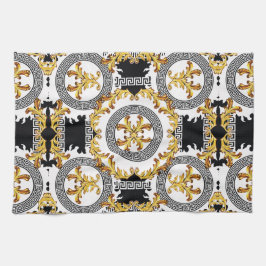 Gold Schwarz Geschirrtuch
