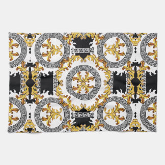 Gold Schwarz Geschirrtuch