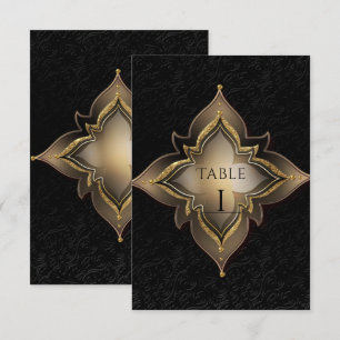 Gold Schwarz Glam Exotischer Schicker Party-Tisch  Einladung