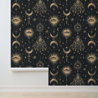 Gold Schwarz Goth Mystisch Tapete