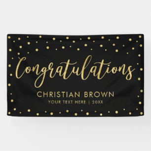 Gold & Schwarz Gratulationsparty, Eventbanner Banner