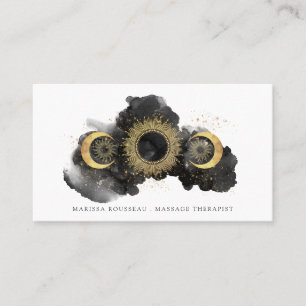 Gold Schwarz Himmels-Massagetherapeut Visitenkarte