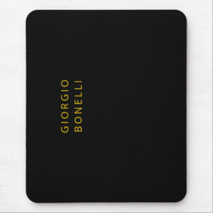 Gold & Schwarz minimalistischer moderner persönlic Mousepad
