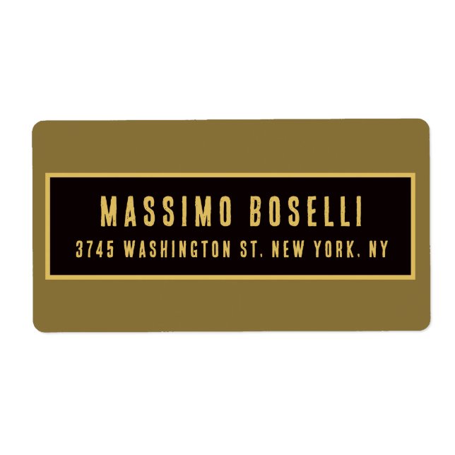 Gold & Schwarz minimalistischer moderner Profi (Vorne)
