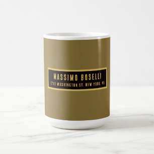 Gold & Schwarz minimalistischer moderner Profi Kaffeetasse