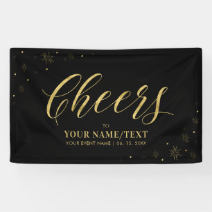 Gold & Schwarz   Moderne Gratulation für jeden Anl Banner