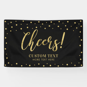Gold & Schwarz Moderne Prost zu allen Anlässen P Banner