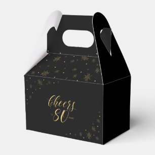 Gold & Schwarz   Prost zum 80. Geburtstag 80 Jahre Geschenkschachtel