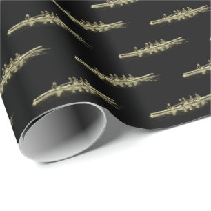 Gold Schwarz Rudern Ruderer Crew Mannschaft Wasser Geschenkpapier