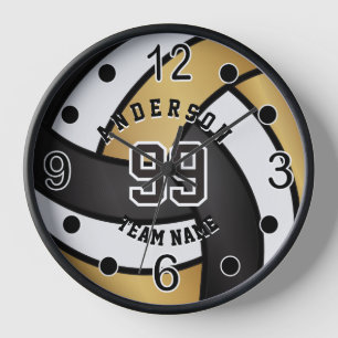 Gold, Schwarz und Weiß Uhr