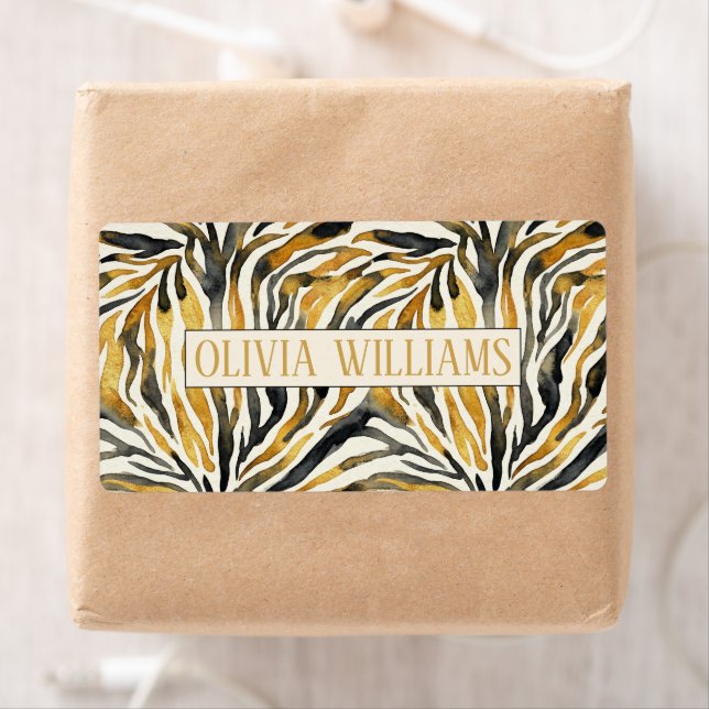 Gold Schwarz Zebrastreifen-Muster (Insitu)