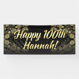 Gold/schwarze Bokeh 100. Banner