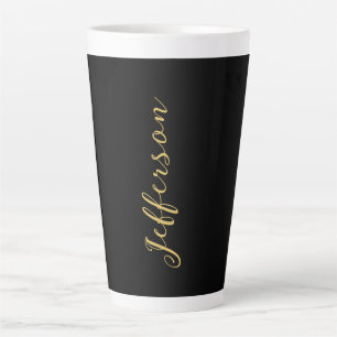 Gold schwarze Farbe elegante moderne minimalistisc Milchtasse