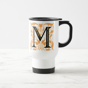 Gold & Schwarze Flora "M" - Tasse