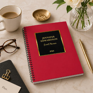Gold schwarze Kardinalrot professionell Geschäftli Notizbuch