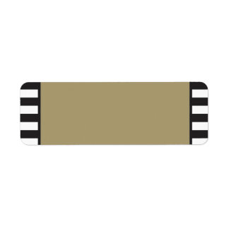 Gold - Schwarze und weiße Streifen - Rücksendeadre