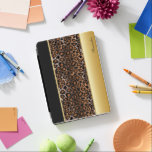 Gold, schwarzer Jaguartierdruck iPad Pro Hülle<br><div class="desc">Ipad Abdeckung. Tierdruck des eleganten Jaguars in der Goldfarbe bereit zu Ihnen zu personifizieren. ⭐ dieses Produkt ist kundengerechtes 100%. Grafiken und/oder Text können addiert werden, gelöscht worden, bewegt, die Größe neu bestimmt, herum geändert, gedreht, ETC… 99% meiner Entwürfe in meinem Speicher werden getan in den Schichten. Dieses macht es...</div>