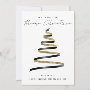 Gold Schwarzer Tree 2026 Kalender Frohe Weihnachte Feiertagskarte
